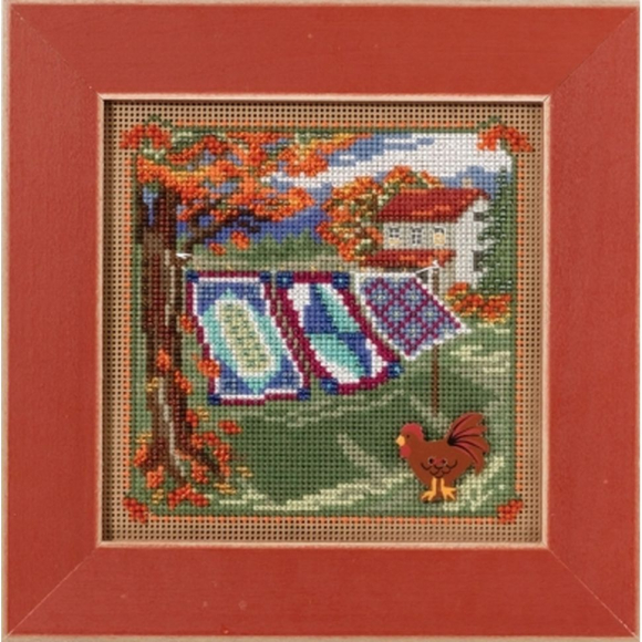 Набор для вышивания бисером MILL HILL Страна квилтинга 13,33х13,33 см