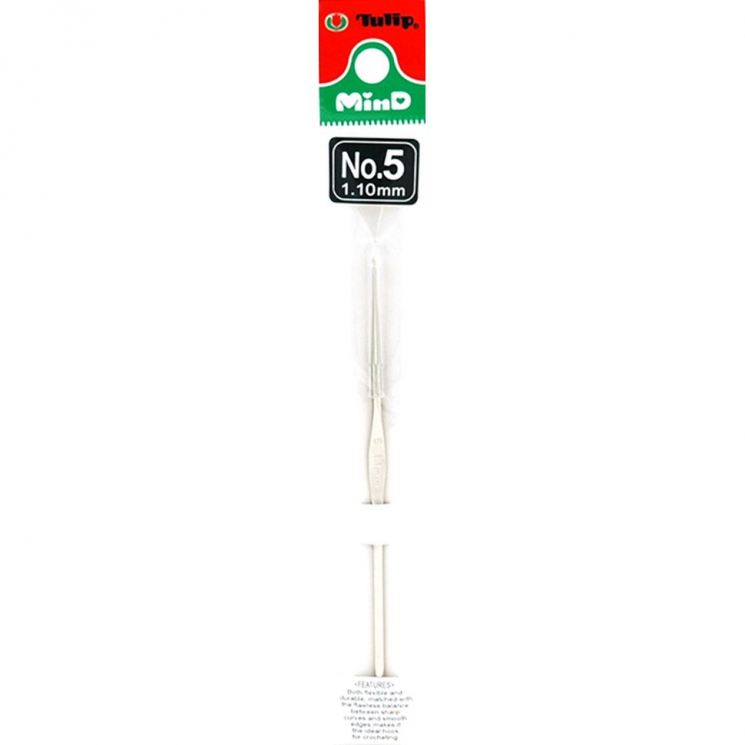 Tulip Крючок для вязания MinD арт.TA-1034E  1,1мм, сталь / золотистый