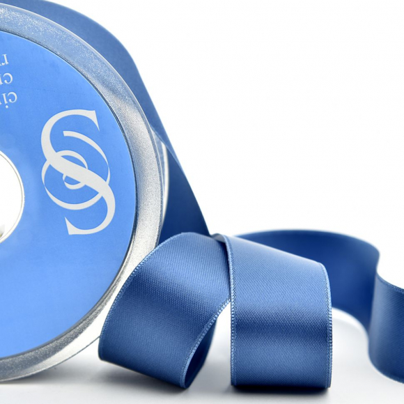 Лента атласная двусторонняя SAFISA, 3 мм, 100 м, цвет 95, серо-синий Лента атласная двусторонняя SAFISA, 3 мм, 100 м, цвет 95, серо-синий