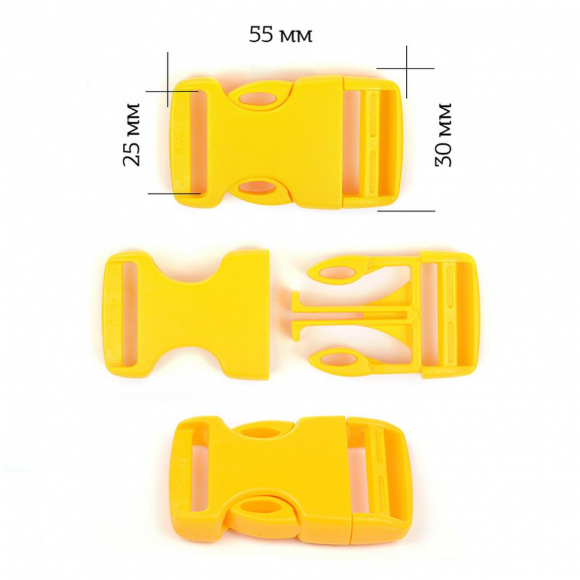 Фастекс 25мм FE25А цв.желтый нагрузка 60 кг уп.100 шт