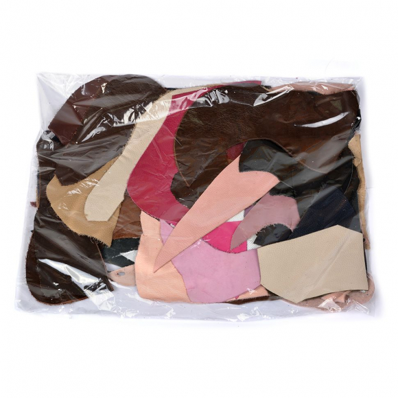 Лоскут из натуральной кожи толщ.0,5-2мм. ЛС-01 цв.микс