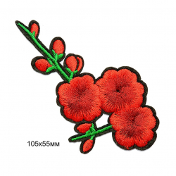 Термоаппликации вышитые арт.TBY.S13 Цветы 10 шт 5,5х10,5 см