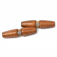 Пуговицы деревянные TBY BT.WD.068 цв.002 коричневый 95L-60мм, 1 прокол, 20 шт