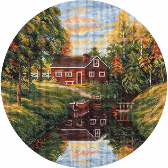 Набор для вышивания PANNA арт. PS-1962 Прозрачная осень 24х24 см