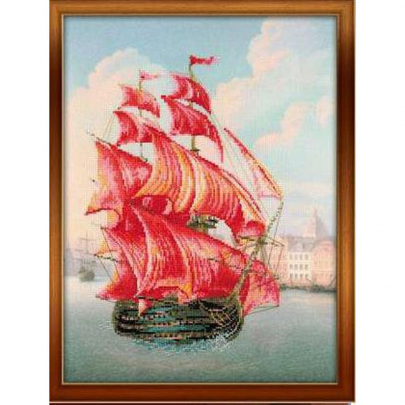 Набор для вышивания РИОЛИС арт.0017 РТ Алые паруса 30х40 см