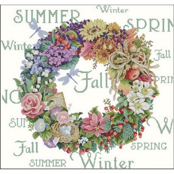 Набор для вышивания DIMENSIONS арт.DMS-35040 Венок все сезоны 36х36 см Набор для вышивания DIMENSIONS арт.DMS-35040 Венок все сезоны 36х36 см