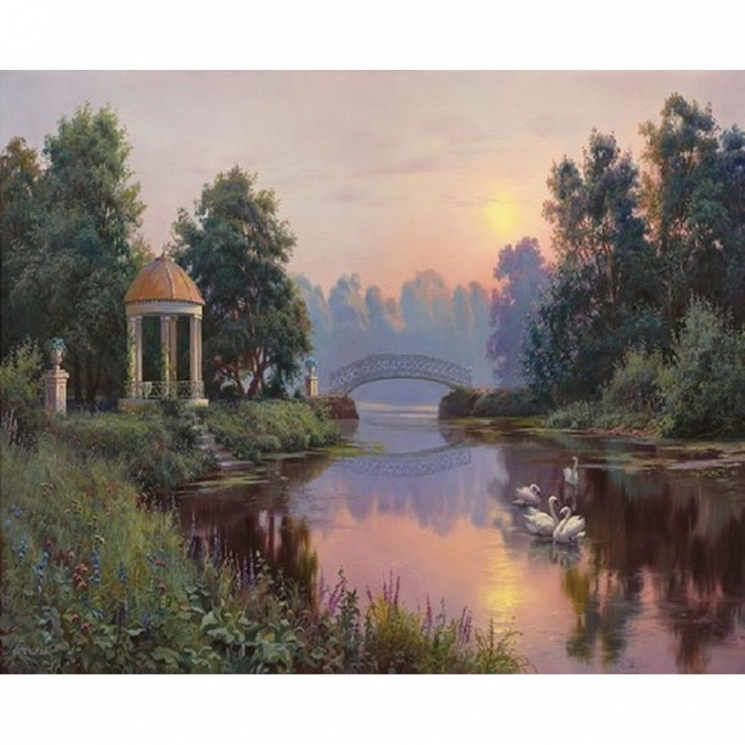 Картины по номерам Molly арт.KH0616 Прищепа. Утренний парк (24 цвета) 40х50 см