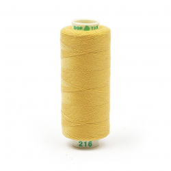 Нитки Dor Tak бытовые 40/2 полиэстер 366м цв.215 желтый