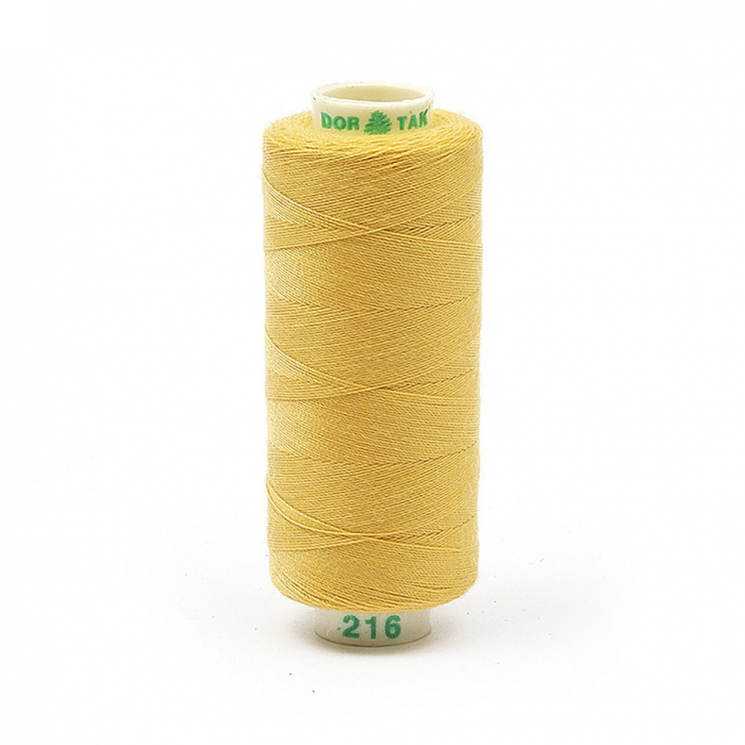 Нитки Dor Tak бытовые 40/2 полиэстер 366м цв.215 желтый