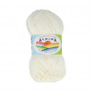Пряжа ALPINA XENIA (100% мерсеризованный хлопок) 10х50г/240м цв.037 молочный