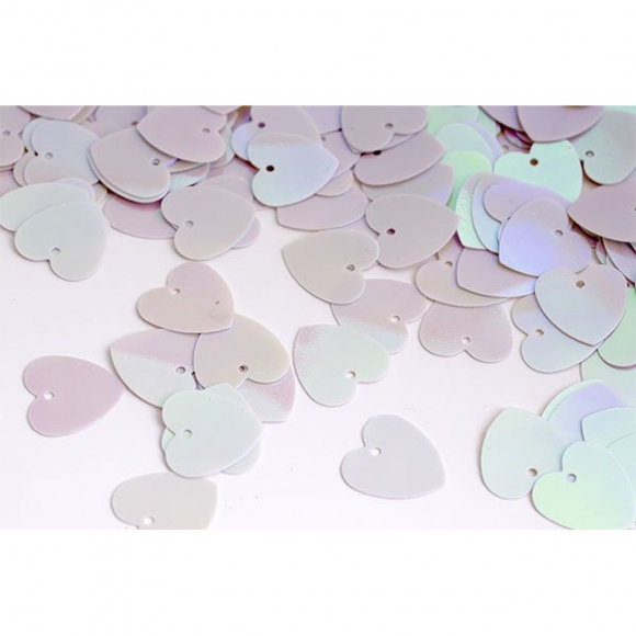 Пайетки россыпью арт.TBY-FLK298 14мм цв.099 белый уп.50г