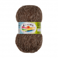 Пряжа ALPINA ALPACA TRENZA (90% альпака, 10% полиамид) 4х50г/150м цв.15 серый-коричневый