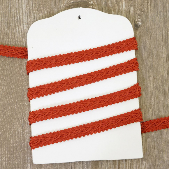 Тесьма PEGA тип интерьерная, цвет красный, 10 мм