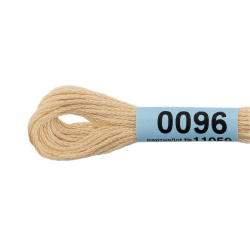 Нитки для вышивания Gamma мулине (0001-0206) 100% хлопок 24 x 8 м цв.0096 св.бежевый