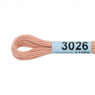 Нитки для вышивания Gamma мулине (0820-3070) 100% хлопок 24 x 8 м цв.3026 персик