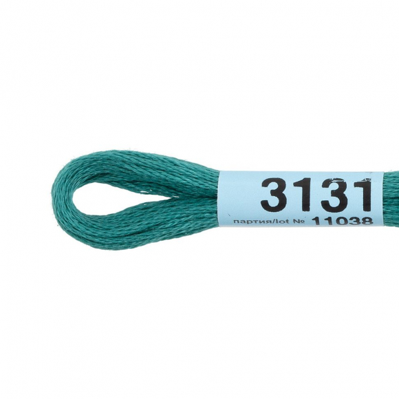 Нитки для вышивания Gamma мулине (3071-3172) 100% хлопок 24 x 8 м цв.3131 изумрудный