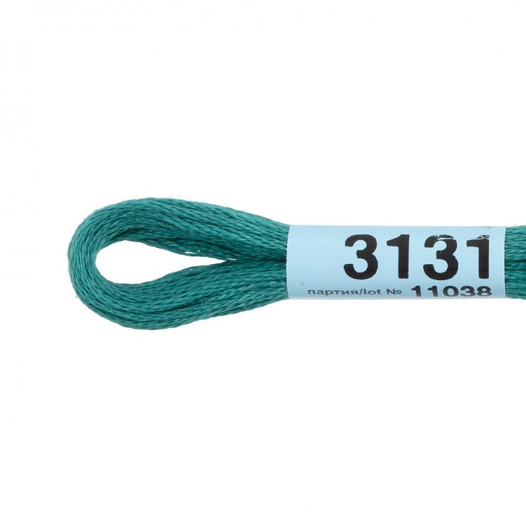 Нитки для вышивания Gamma мулине (3071-3172) 100% хлопок 24 x 8 м цв.3131 изумрудный