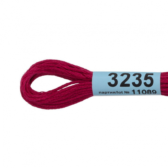 Нитки для вышивания Gamma мулине (3173-6115) 100% хлопок 24 x 8 м цв.3235 бордовый
