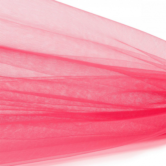 Еврофатин мягкий матовый Hayal Tulle арт.HT.S шир.300см, 100% полиэстер цв.57 уп.5м - розовый неон