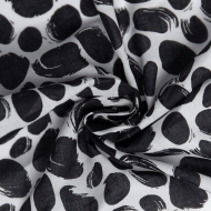 Ткань Батист 70 г/м? 100% хлопок шир.145 см арт.Р.32706.01 цв.01 черный рул.25м