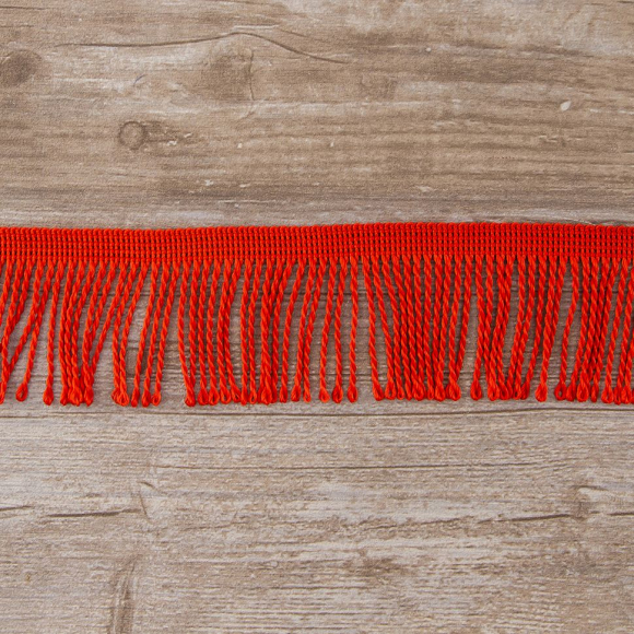 62163_Бахрома витая, 60 мм, цвет красный