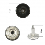 Пуговицы джинсовые New Star латунь с отверстием 15мм цв. черный никель уп. 500шт