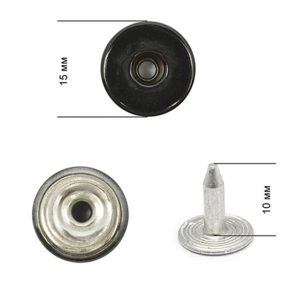 Пуговицы джинсовые New Star латунь с отверстием 15мм цв. черный никель уп. 500шт Пуговицы джинсовые New Star латунь с отверстием 15мм цв. черный никель уп. 500шт