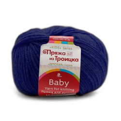 Пряжа для вязания ТРО Кроха (20% шерсть, 80% акрил) 10х50г/135м цв.0795 ярк.синий