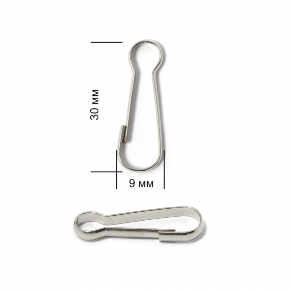 Карабин проволочный ТВ.JX5577 сталь 30мм уп. 50шт