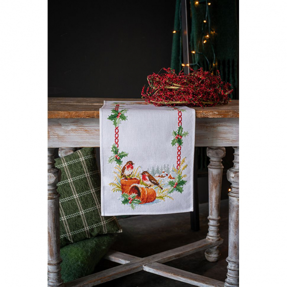 Набор для вышивания VERVACO арт.PN-0147403 Дорожка Снегирь 32х48 см