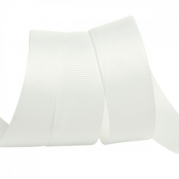 Лента Ideal репсовая в рубчик шир.25мм цв. F102 молочный уп.27,42м