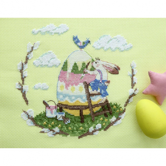 Набор для вышивания KLART арт. 8-418 Пасхальное яйцо 19,5х18,5 см