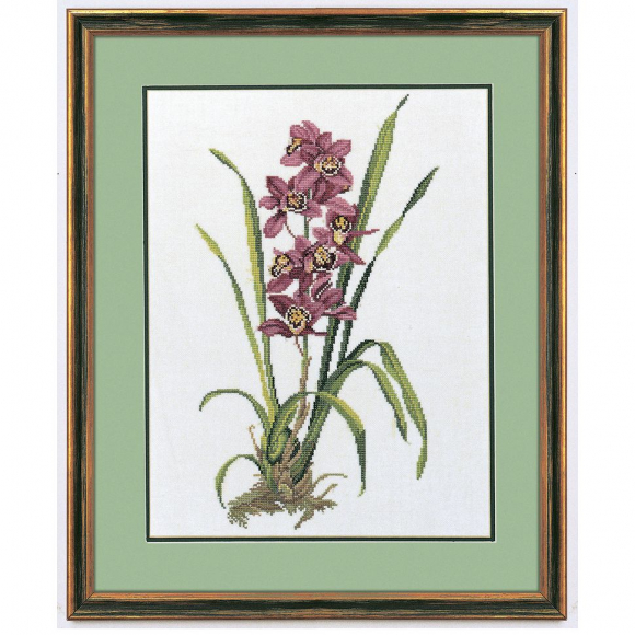 8729_Набор для вышивания "Красная орхидея"