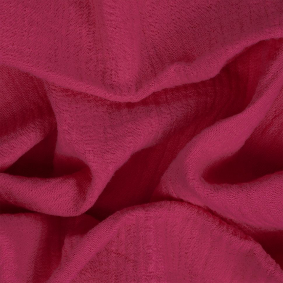 Ткань Муслин 125 г/м? 100% хлопок шир.130 см арт.TBY.Mus.24723.51 цв.51 ярко-розовый уп.5м