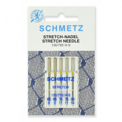 Иглы для бытовых швейных машин Schmetz стрейч 130/705H-S №65 (2) 75(2), 90(1) уп.5 игл