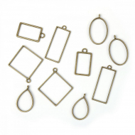 Рамка для  кулона из эпоксидной смолы  MAGIC 4 HOBBY арт.MH.MIX03 ассорти, цв. бронза  уп. 10шт