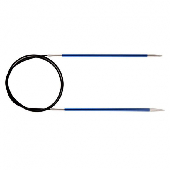 47099 Knit Pro Спицы круговые для вязания Zing 4мм/60см, алюминий