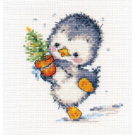 Набор для вышивания АЛИСА арт.0-133 Спешу на праздник 11х12 см Набор для вышивания АЛИСА арт.0-133 Спешу на праздник 11х12 см