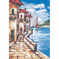 4957_Канва жесткая с рисунком "Веницианская пристань"