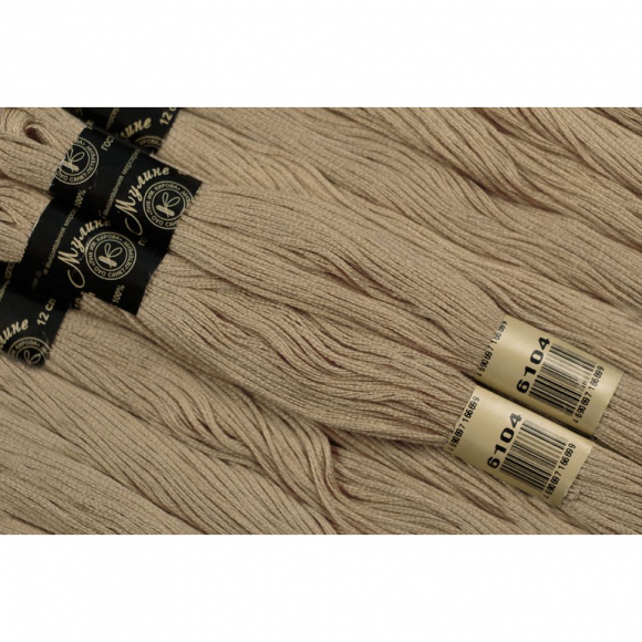Нитки мулине цв.6104 бежевый 12х10м С-Пб Нитки мулине цв.6104 бежевый 12х10м С-Пб