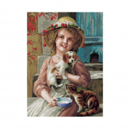 Набор для вышивания мулине НИТЕКС арт.0031 Лиза 36х45 см