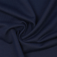 Ткань трикотаж Футер 2х нитка петля 100%пэ 220г 165см S058 т.синий рул.35м