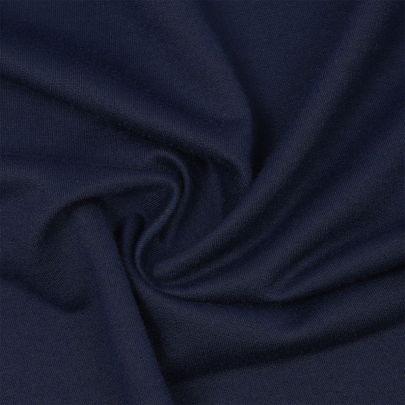 Ткань трикотаж Футер 2х нитка петля 100%пэ 220г 165см S058 т.синий рул.35м