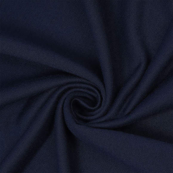 Ткань трикотаж Футер 2х нитка петля 100%пэ 220г 165см S058 т.синий рул.35м