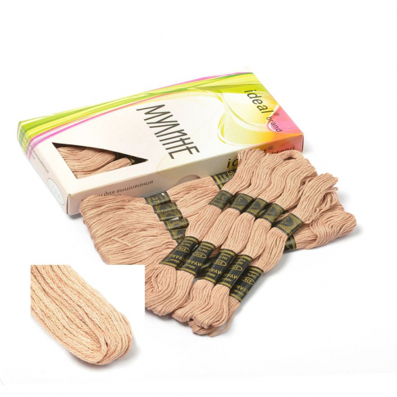 Нитки мулине IDEAL арт.ТВ (100% хлопок) 24х8м цв.370 Нитки мулине IDEAL арт.ТВ (100% хлопок) 24х8м цв.370