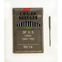 Иглы для промышленных швейных машин ORGAN арт.DPx5 № 90 для прямострочных  уп.10 игл