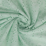 Ткань шитье TBY-8167-04 100г/м2 100% хлопок шир.150см цв.мятный рул.14,62м