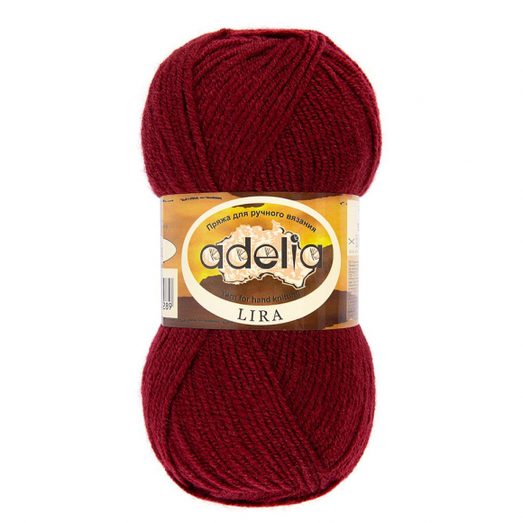 Пряжа ADELIA LIRA (100% акрил) 10х50г/200м цв.15 бордовый