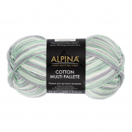 Пряжа ALPINA COTTON MULTI PALLETE (50% хлопок, 50% акрил) 10х50г/205м цв.04 белый-мятный-св.серый