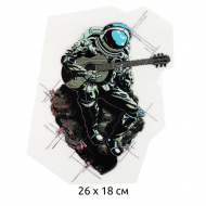 Термотрансфер арт.TBY.1306 Космонавт с гитарой 26х18см, уп.10шт